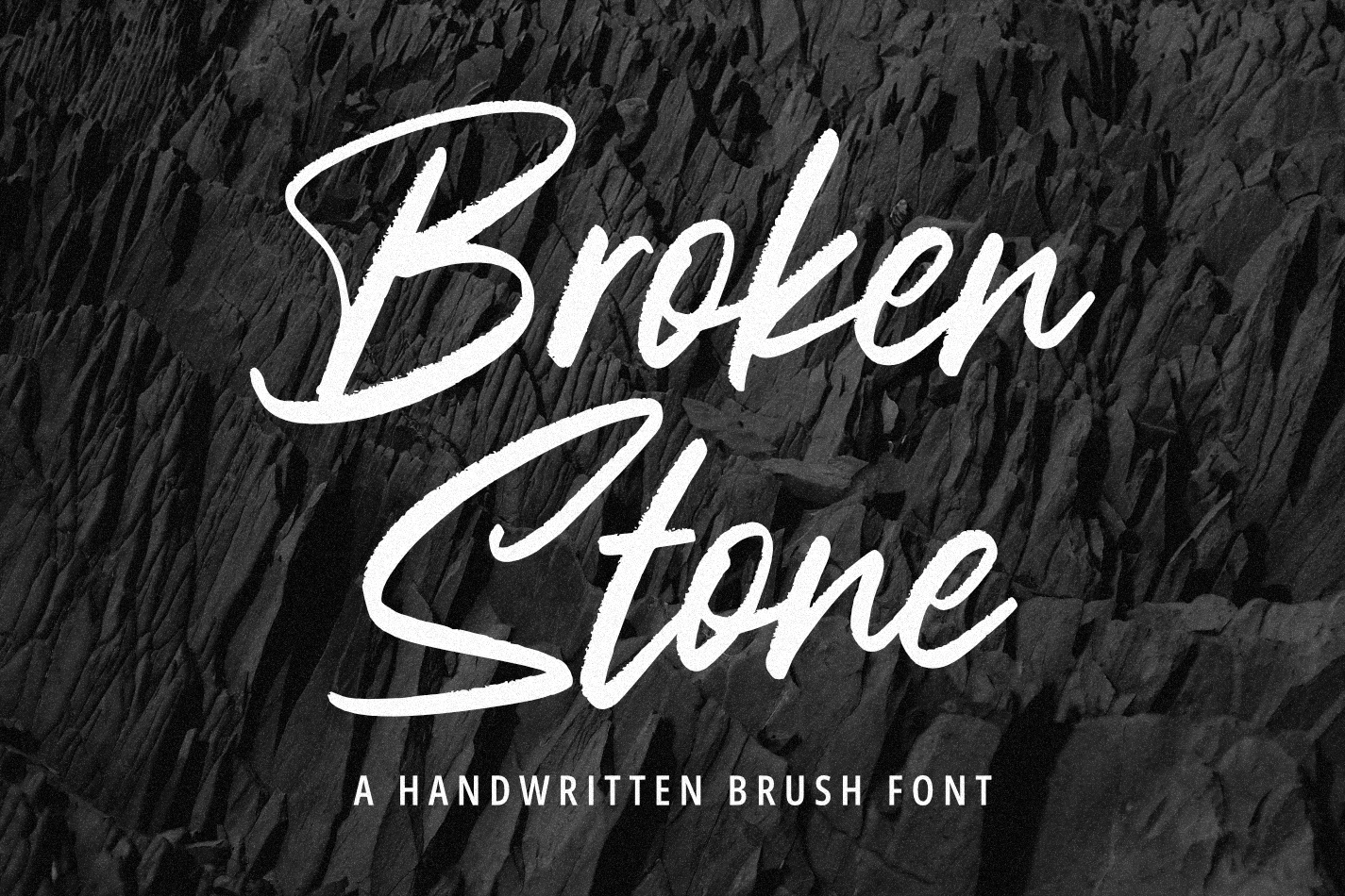 Broken Stone - Handwritten Brush Font freebie font preview image by SibelumPagi