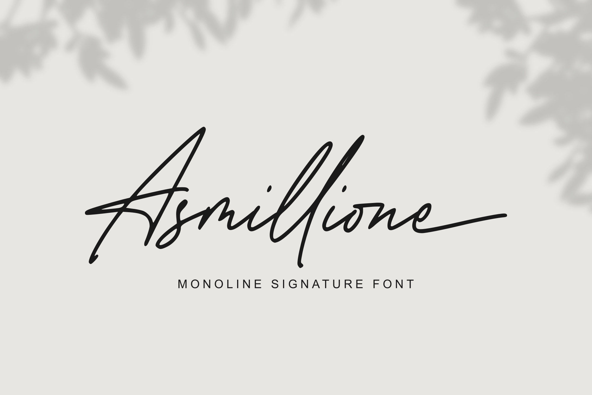 Asmillione - Monoline Signature Font product preview image by SibelumPagi