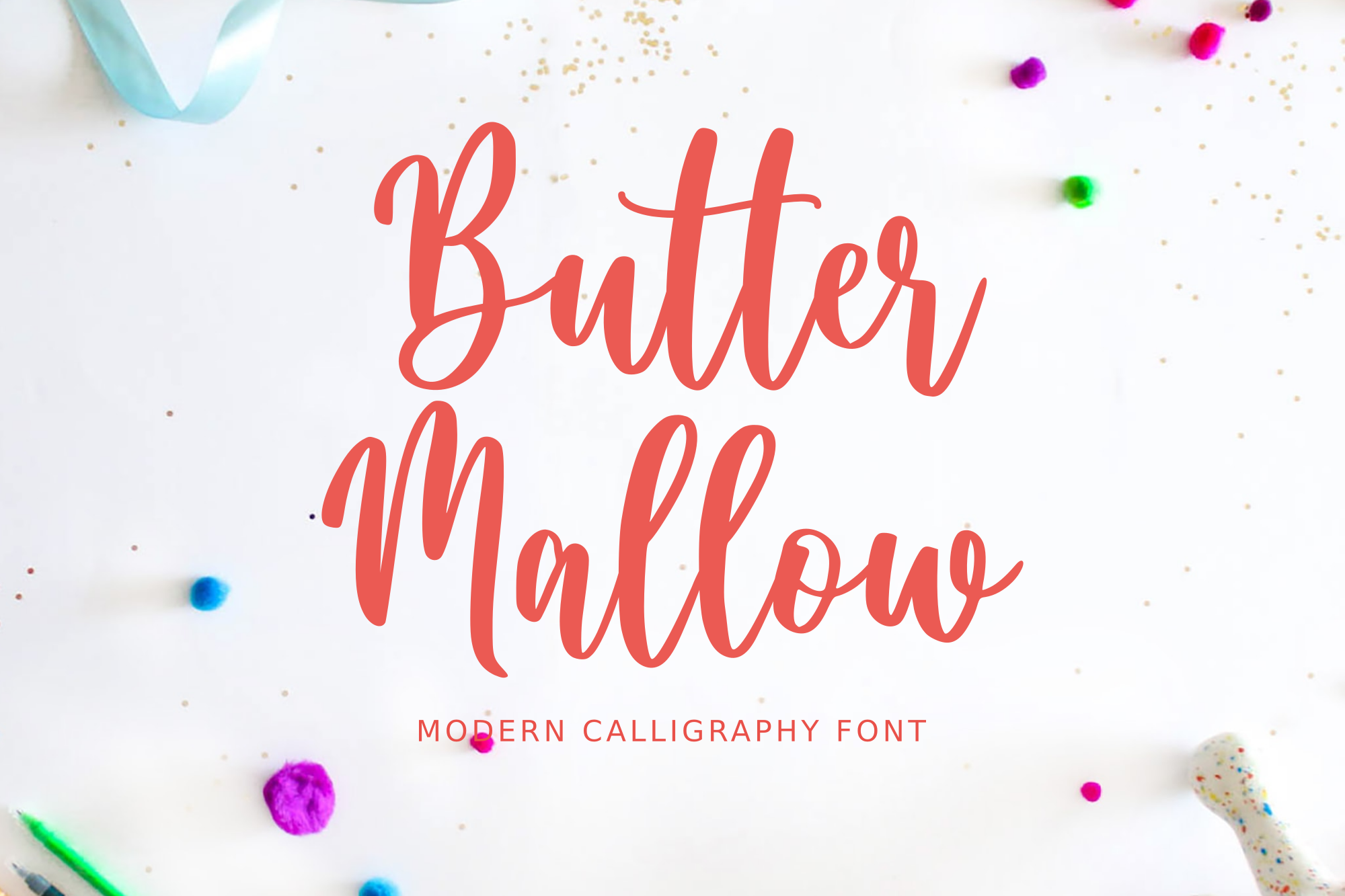 Butter Mallow - Calligraphy Font product preview image by SibelumPagi