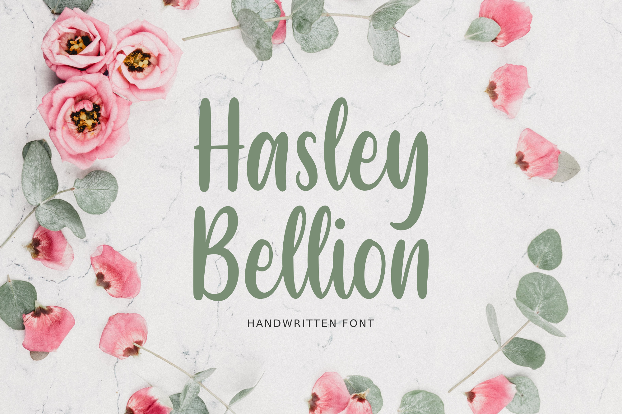 Hasley Bellion - Handwritten Font product preview image by SibelumPagi