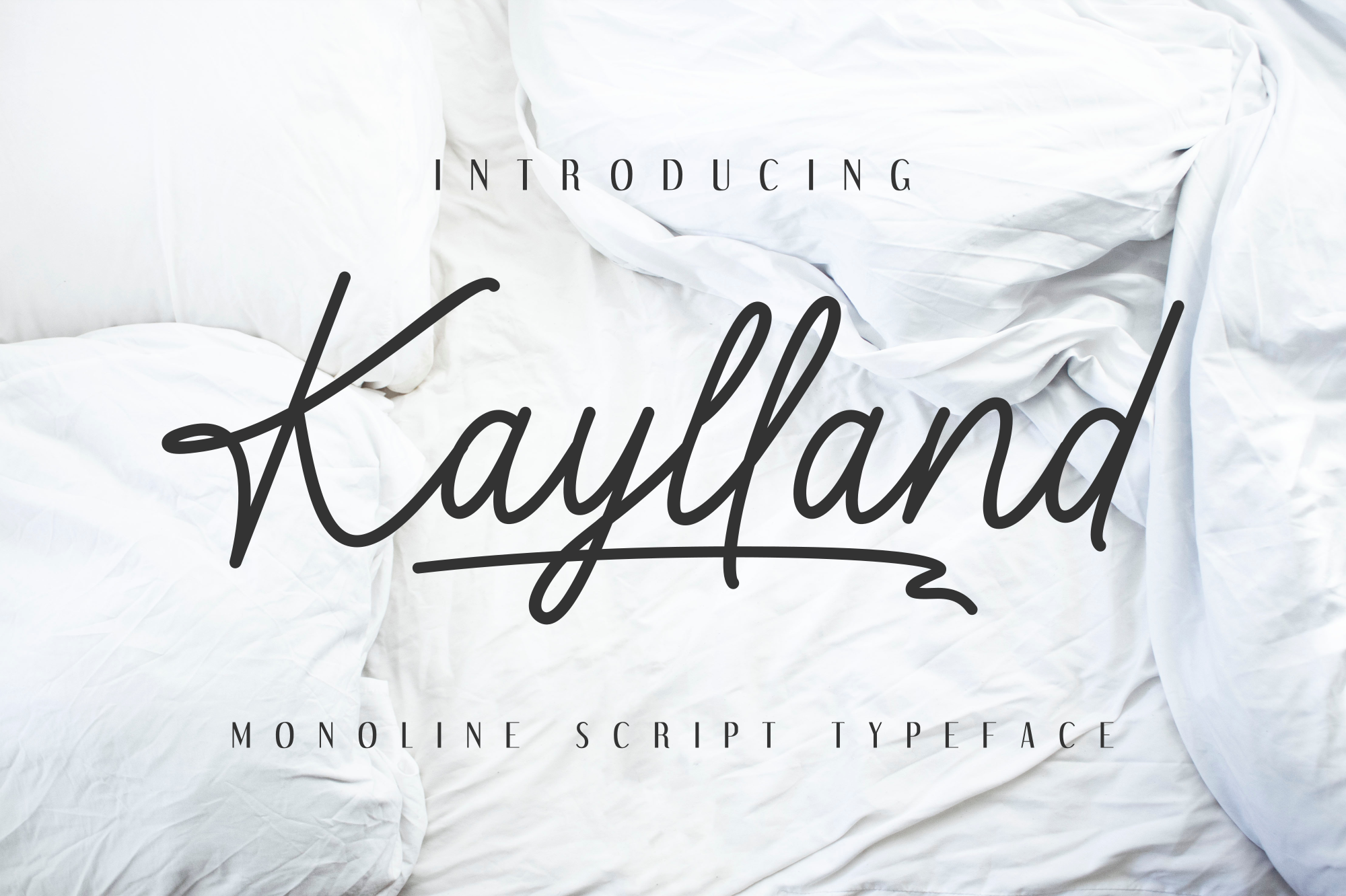 Kaylland - Monoline Script Font product preview image by SibelumPagi