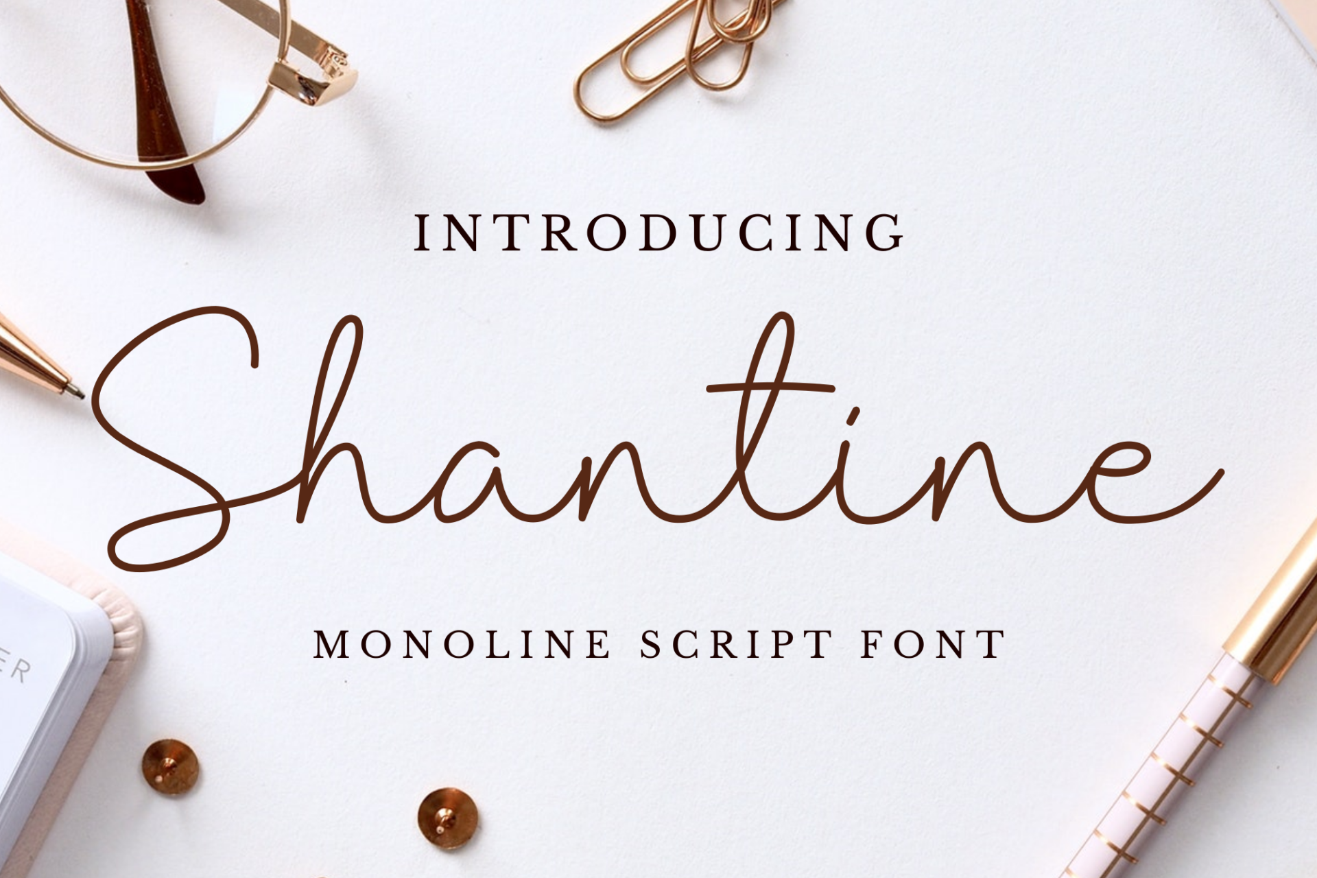 Shantine - Monoline Font product preview image by SibelumPagi