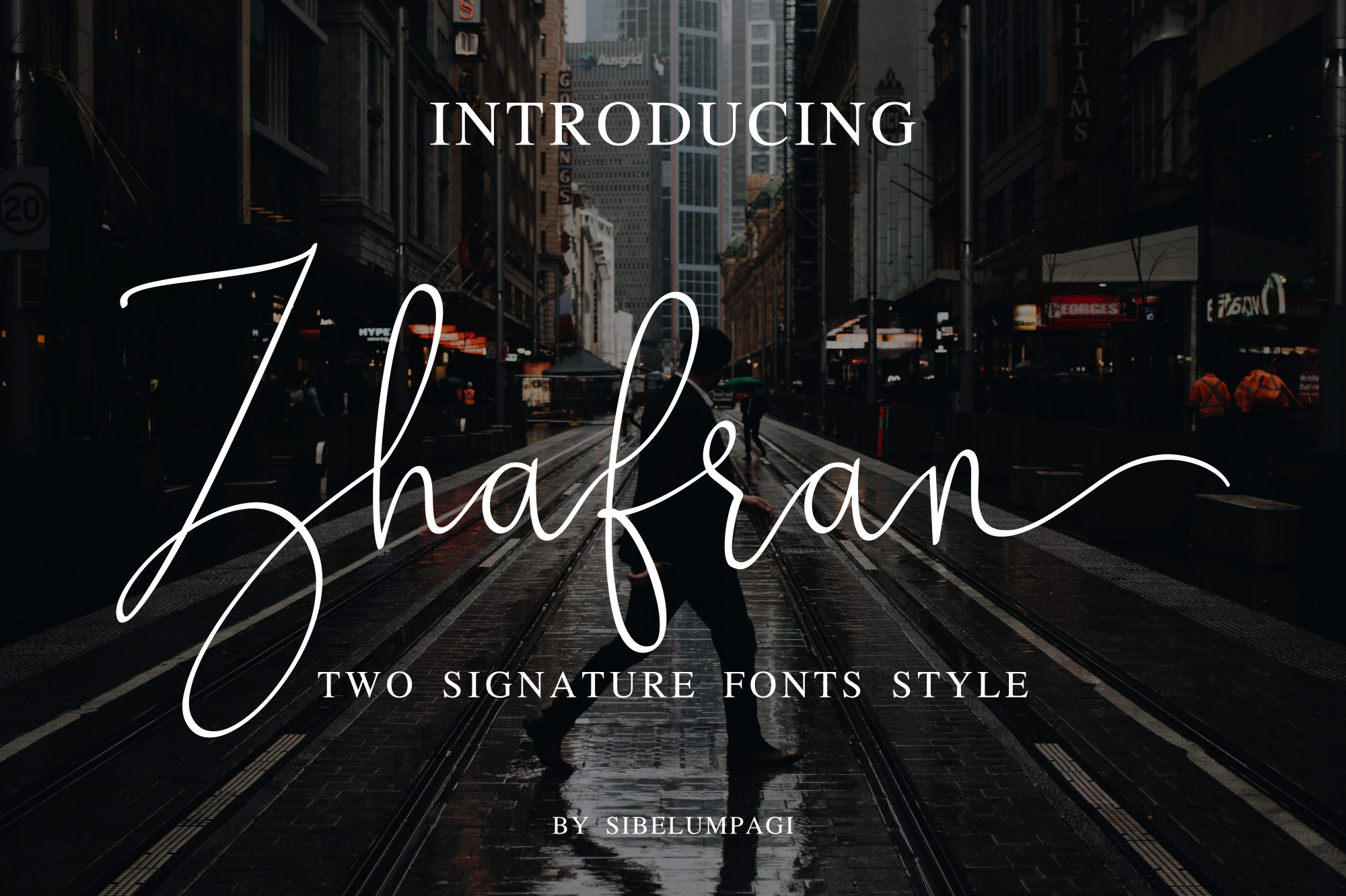 Zhafran - Signature Font product preview image by SibelumPagi